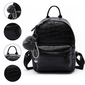 Mini Backpacks Women PU Leather Cute Small Backpack Female White Back Pack Black Backpacks for Teen Girls Fashion Bagpack Woman