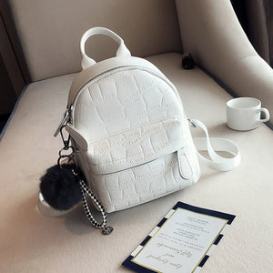 Mini Backpacks Women PU Leather Cute Small Backpack Female White Back Pack Black Backpacks for Teen Girls Fashion Bagpack Woman