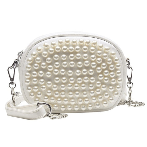 Fashion Luxury Crystal Pearl White Evening Clutch Bags Women Elegant Minaudiere Handbag Wedding Party Lady Purse Bag Hot Selling