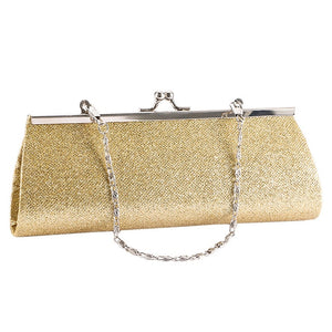 Woman Evening bag Shiny Glitter Clutch Purse Bag Evening Party Wedding Bridal Banquet Chain Handbag Shoulder Bag