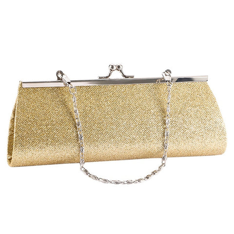 Woman Evening bag Shiny Glitter Clutch Purse Bag Evening Party Wedding Bridal Banquet Chain Handbag Shoulder Bag