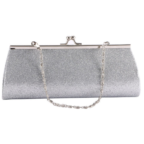Woman Evening bag Shiny Glitter Clutch Purse Bag Evening Party Wedding Bridal Banquet Chain Handbag Shoulder Bag