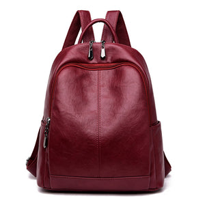 Women Soft Leather Backpacks High Quality Vintage Bagpack Ladies Sac a Dos School Bags For Girls Female Travel Shoulder Bag