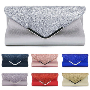 NoEnName 2019 Women's Glitter Shimmer Envelope Ladies Sequins Evening Party Prom Smart Jane Clutch Bag  Handbag