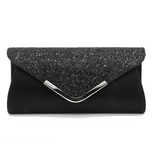 NoEnName 2019 Women's Glitter Shimmer Envelope Ladies Sequins Evening Party Prom Smart Jane Clutch Bag  Handbag