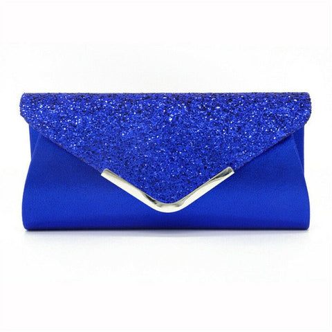 NoEnName 2019 Women's Glitter Shimmer Envelope Ladies Sequins Evening Party Prom Smart Jane Clutch Bag  Handbag