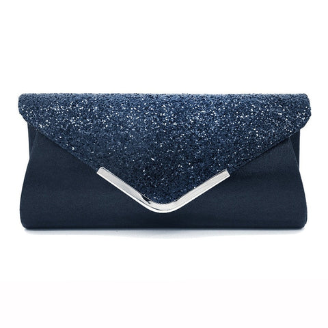 NoEnName 2019 Women's Glitter Shimmer Envelope Ladies Sequins Evening Party Prom Smart Jane Clutch Bag  Handbag