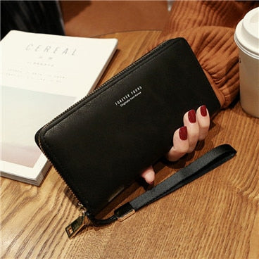 Wallet women mobile phone bag Brand Designer Female card PU Leather Long Womens Wallets and purses Ladies slim card holder purse