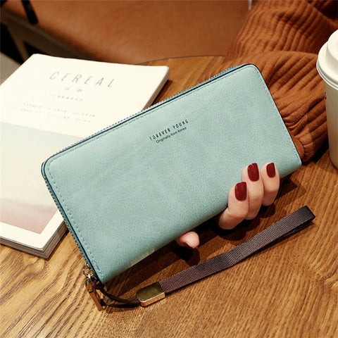 Wallet women mobile phone bag Brand Designer Female card PU Leather Long Womens Wallets and purses Ladies slim card holder purse