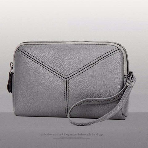 Pu Leather Clutch Wallets Mini Phone Bag Card Coin Purse Clutch Bag Women Wallets Zipper Long Purse Solid Color Wallets Luxury