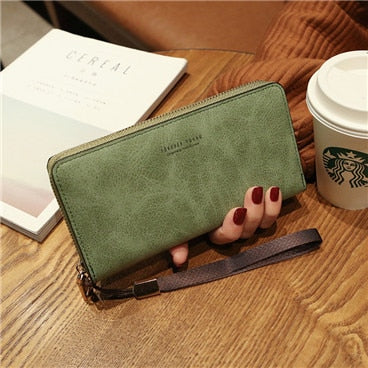 Wallet women mobile phone bag Brand Designer Female card PU Leather Long Womens Wallets and purses Ladies slim card holder purse