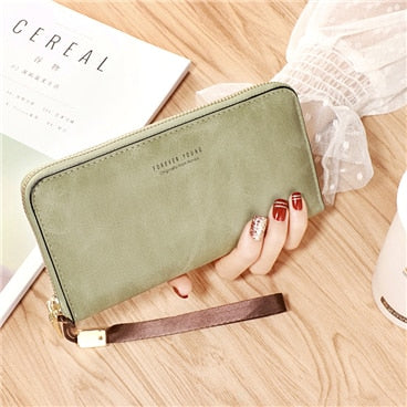 Wallet women mobile phone bag Brand Designer Female card PU Leather Long Womens Wallets and purses Ladies slim card holder purse