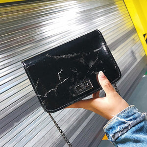 Bags for Women Marble Pattern Shoulder Bag Lock Buckle Wild Messenger Small Square Marble White Bag Designer Handbags