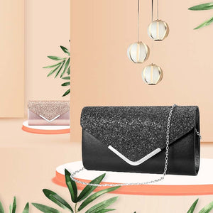 Women Clutch Wallet Party Bag Envelope Bridal Wedding Everning Handbags Lustrous Party Handbag Shiny Shoulder Bag