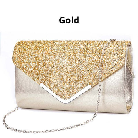 Women Clutch Wallet Party Bag Envelope Bridal Wedding Everning Handbags Lustrous Party Handbag Shiny Shoulder Bag