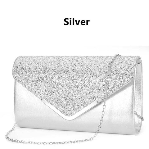 Women Clutch Wallet Party Bag Envelope Bridal Wedding Everning Handbags Lustrous Party Handbag Shiny Shoulder Bag