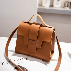 New Arrival Women Vintage Handbags Small Square Solid Color Simple Female Crossbody Bag