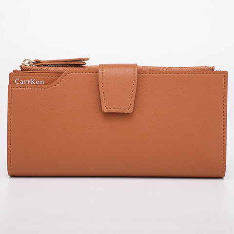 New Fashion Women Wallet Soft PU Leather Zipper Wallet Long Women's Clutch Wallet Female Designer Coin Card Purse Black