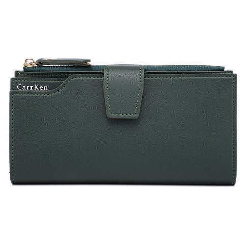 New Fashion Women Wallet Soft PU Leather Zipper Wallet Long Women's Clutch Wallet Female Designer Coin Card Purse Black