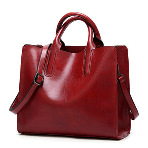 Vintage Genuine Leather Bags Women Messenger Bags High Quality Oil Wax Female Leather Handbags Ladies Shoulder Bag 2019 New C836