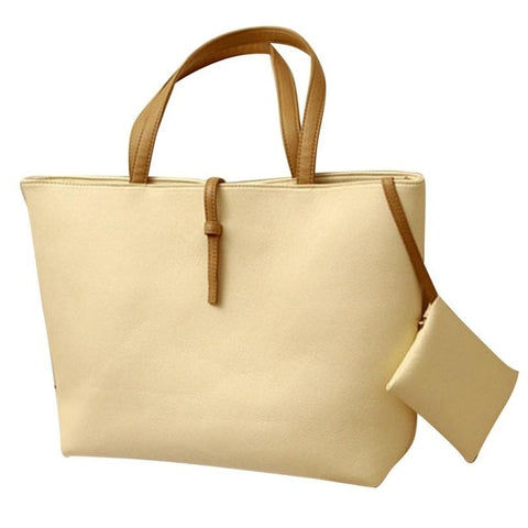 Women's Shoulder Female Bag Korean Fashion PU All-Matched Big Hand Bags Casual Tote Handbag Elegant Ladies Simple Handbags New