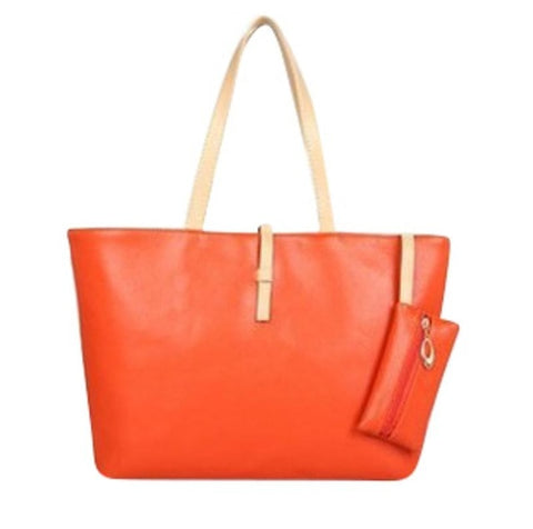 Women's Shoulder Female Bag Korean Fashion PU All-Matched Big Hand Bags Casual Tote Handbag Elegant Ladies Simple Handbags New