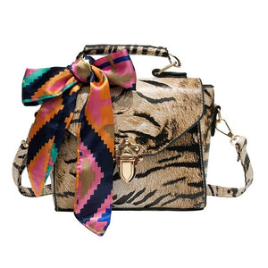 2pcs Leopard Pattern Leather Handbags Women Composite Tote Bag Shoulder Messenger Square Handbag Retro Animal Prints Bag