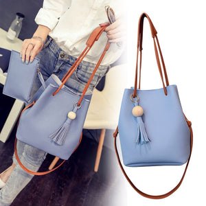 Wholesale  Fashion Bucket Women PU Leather Bucket Shoulder Bag with Small Handbag Messenger Satchel Bag  Leather Handbag FC55