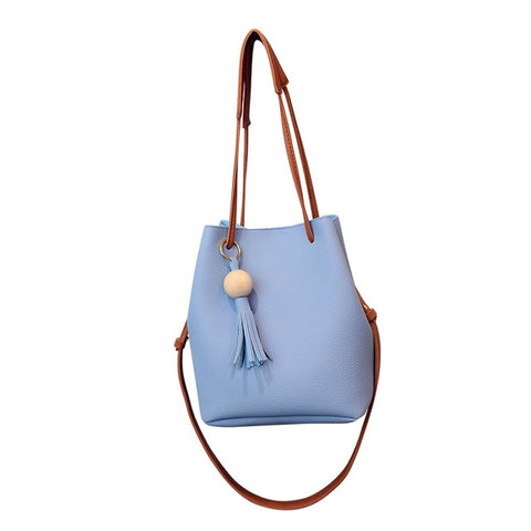 Wholesale  Fashion Bucket Women PU Leather Bucket Shoulder Bag with Small Handbag Messenger Satchel Bag  Leather Handbag FC55