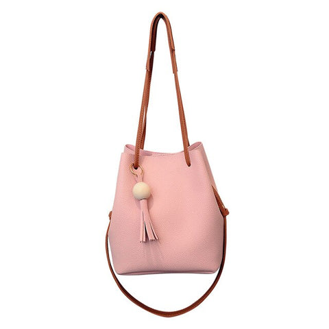 Wholesale  Fashion Bucket Women PU Leather Bucket Shoulder Bag with Small Handbag Messenger Satchel Bag  Leather Handbag FC55