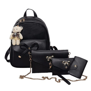 bag mochila Four Sets Backpack Card Pocket  Four Pieces Tote Crossbody Bag  Morrales Para Mujer сумка mochila feminina #GEX