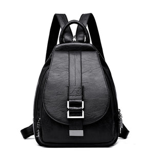 Women Backpack Multifuction Female Backpack Casual School Bag for Teenager Girls High Quality Leather Shoulder Bag for Lady