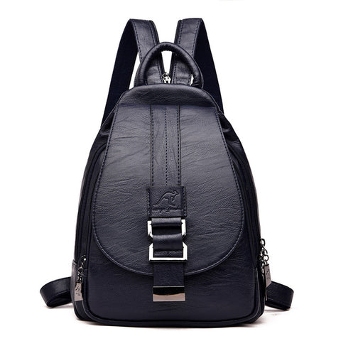 Women Backpack Multifuction Female Backpack Casual School Bag for Teenager Girls High Quality Leather Shoulder Bag for Lady