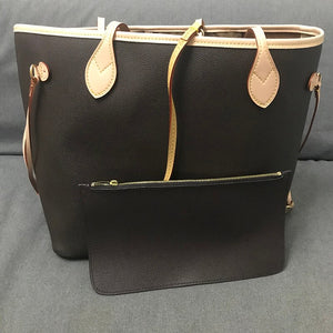 Excellent Quality Neverful Bag Women Shopping Bag Luxury Brand Monogrom Never Shoulder Bag Canvas Leather Full Handbags MM/G