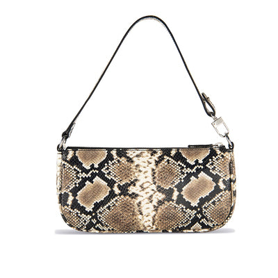 Jollque Small Shoulder Bags for Women Crocodile Leather Baguette Bag Designer Brand Black Womens Handbags Purse Clutch