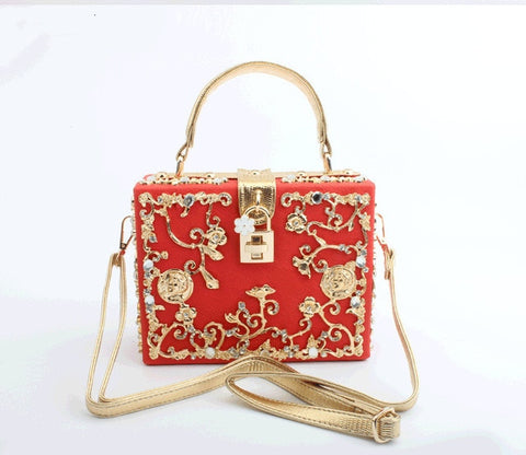 New style women plastic case flower with lock handbag shoulder bag