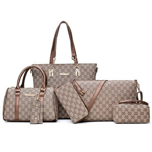 New Style European And American-Style Fashionable Handbag Shoulder Bag Different Size Bags Six Pieces Set Cross-Border