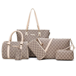 New Style European And American-Style Fashionable Handbag Shoulder Bag Different Size Bags Six Pieces Set Cross-Border