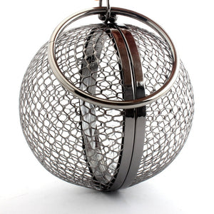 Evening Ladies Luxury Wedding Party Bags Hollow Metal Ball women shoulder bag gold Cages Women Round Clutch bag Crossbody Purse