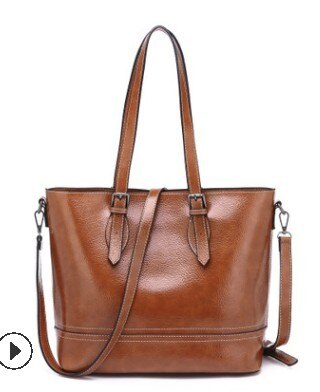 Genuine Leather Bag Handbag Women Retro Leisure Large Shoulder Bag Female High Quality Causal Totes for Daily Shopping Bigs C829