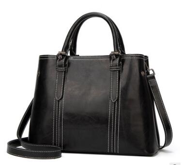 Fashion Boston Genuine Leather Luxury Handbags Women Messenger Bags Designer Shoulder Bag Female Tote Bolsos Mujer Retro C1198