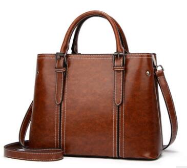 Fashion Boston Genuine Leather Luxury Handbags Women Messenger Bags Designer Shoulder Bag Female Tote Bolsos Mujer Retro C1198