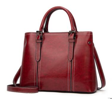 Fashion Boston Genuine Leather Luxury Handbags Women Messenger Bags Designer Shoulder Bag Female Tote Bolsos Mujer Retro C1198