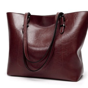 Women Shoulder Bag Fashion Women Handbags Oil Wax Leather Large Capacity Tote Bag Casual Leather women Messenger bag 2019 C835