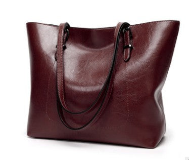 Women Shoulder Bag Fashion Women Handbags Oil Wax Leather Large Capacity Tote Bag Casual Leather women Messenger bag 2019 C835