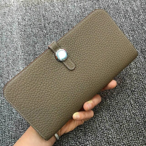 High Quality Long Women Wallets Genuine Leather Ladies Wallets Brand Standard Wallets Female Holder Girl Gift Solid Coin Purses