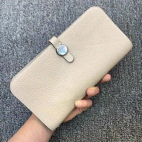 High Quality Long Women Wallets Genuine Leather Ladies Wallets Brand Standard Wallets Female Holder Girl Gift Solid Coin Purses