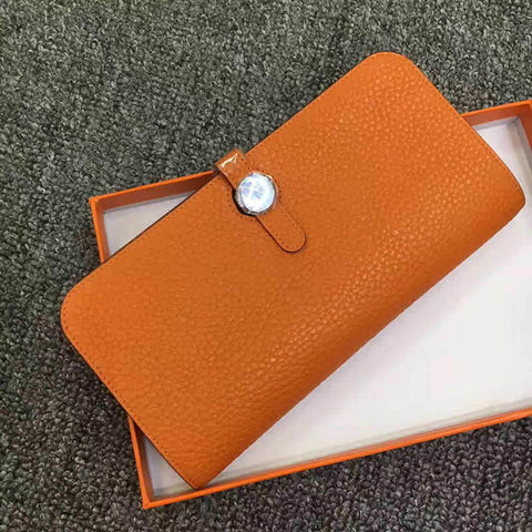 High Quality Long Women Wallets Genuine Leather Ladies Wallets Brand Standard Wallets Female Holder Girl Gift Solid Coin Purses