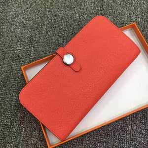 High Quality Long Women Wallets Genuine Leather Ladies Wallets Brand Standard Wallets Female Holder Girl Gift Solid Coin Purses