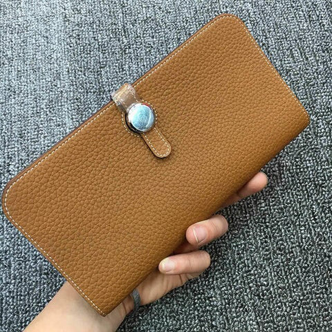 High Quality Long Women Wallets Genuine Leather Ladies Wallets Brand Standard Wallets Female Holder Girl Gift Solid Coin Purses